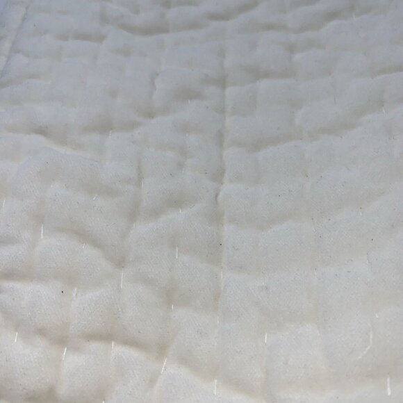 Pottery Barn JL Quilted Velvet Christmas Stocking Holiday Xmas Cream 24 inch - Picture 8 of 11